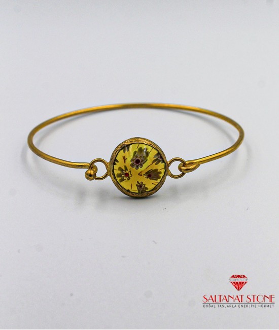 Altın Kaplama Bayan Bronz Bileklik - BSR01160KU