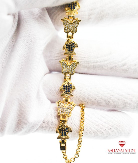 Altın Kaplama Bayan Bronz Bileklik - BSV01280BB