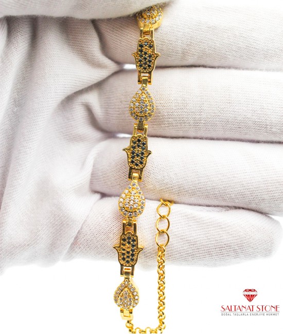 Altın Kaplama Bayan Bronz Bileklik - BSV01284BB