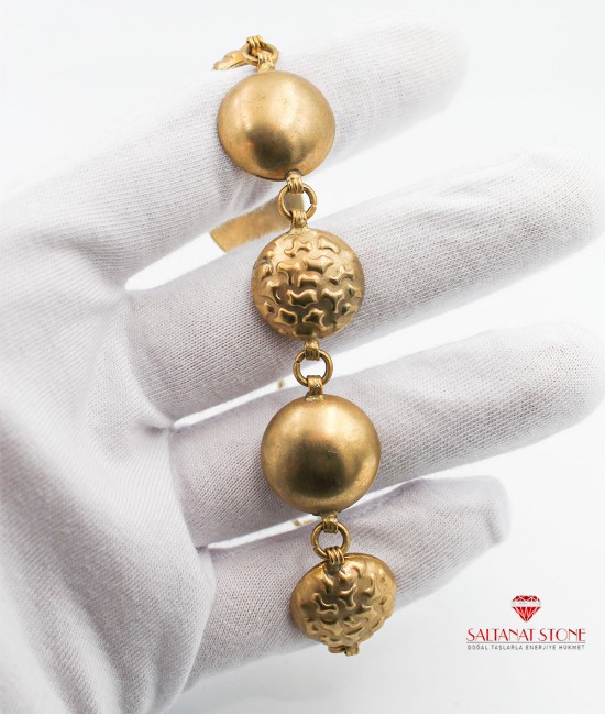 Altın Kaplama Bronz Bayan Bileklik - BSV01022BB