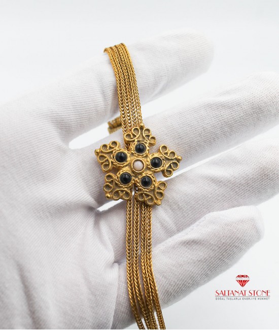 Altın Kaplama Bronz Bayan Bileklik - BSV01025BB