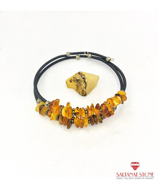 Free Kesim Kehribar Bileklik-BSR0056BY