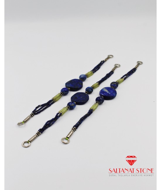 Lapis ve Yeşim Taşlı Bayan Bileklik - BSR02238BB