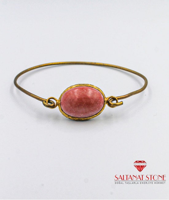 Mercan Taşlı Altın Kaplama Bronz Bayan Bileklik - BSV01047BB