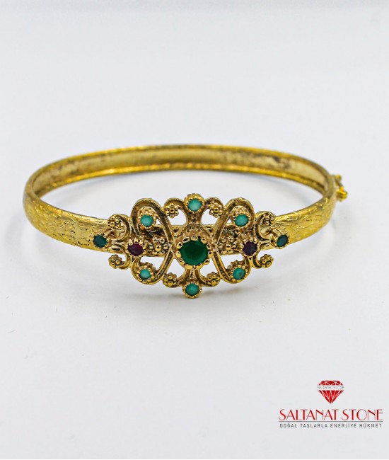 Otantik Model Altın Kaplama Bronz Bayan Bileklik - BSV01069BB
