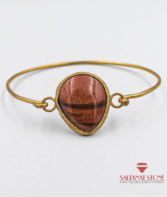 Yıldıztaşı Altın Kaplama Bronz Bayan Bileklik - BSV01066BB