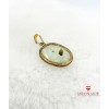 Prehnite Taşlı Altın Kaplama Bronz Kadın Kolyeucu - BSM01027