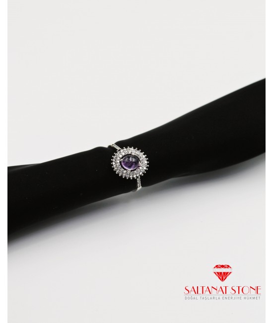 Ametist Taşlı Yüzük - BSR02303Y