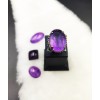 Ametist Taşlı Özel Tasarım Bayan Gümüş Yüzük-BSR0038K-Y