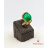 Jade Taşlı Altın Kaplama Bronz Bayan Yüzük - BSV01080BY