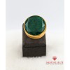 Jade Taşlı Altın Kaplama Bronz Bayan Yüzük - BSV01136BY