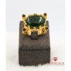 Jade Taşlı Altın Kaplama Bronz Bayan Yüzük - BSV01153BY
