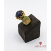 Jade Taşlı Altın Kaplama Bronz Bayan Yüzük - BSV01208BY