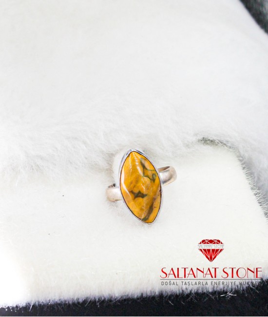 Jasper Taşlı Gümüş Bayan Yüzük - BSR01065KU