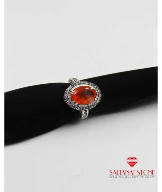 Karnelyon Taşlı Yüzük - BSR02283Y