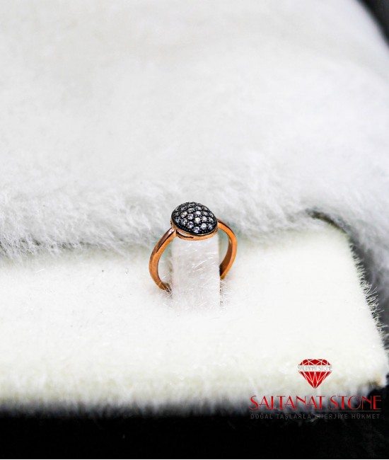 Rose Kaplama Gümüş Bayan Yüzük - BSR01057KU