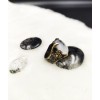 Siyah Rutil Kuvars Taşlı Özel Tasarım Bayan Gümüş Yüzük-BSR005K-Y