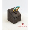 Turkuaz Taşlı Altın Kaplama Bronz Bayan Yüzük - BSV01098BY