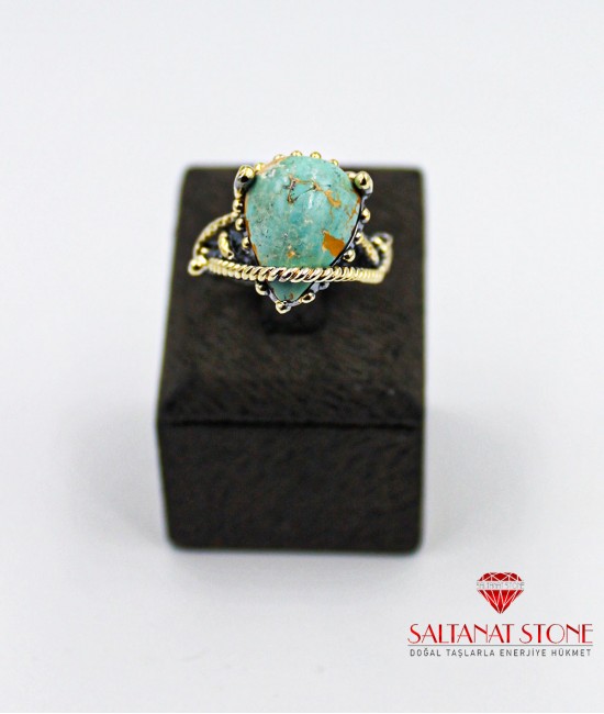 Turkuaz Taşlı Bayan Yüzük - BSV01221BY