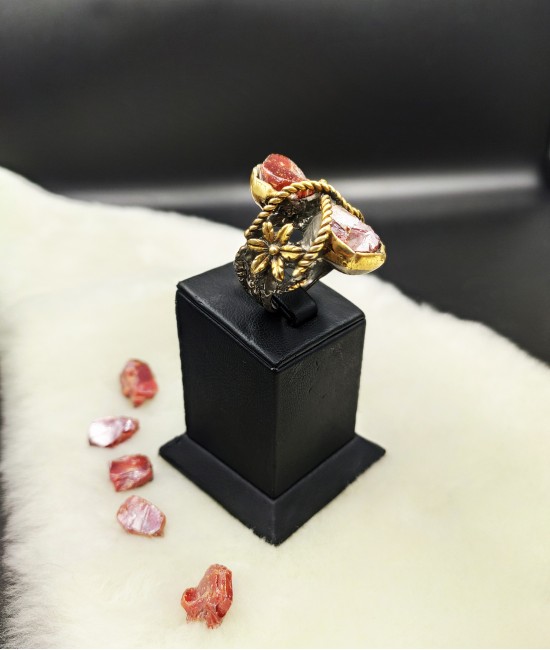 Vanadinit Taşlı Özel Tasarım Bayan Gümüş Yüzük-BSR0025K-Y