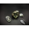 Yeşil Amatist Taşlı Rodium Kaplama 925 Ayar Gümüş Elişi Bayan Yüzük - RY00183