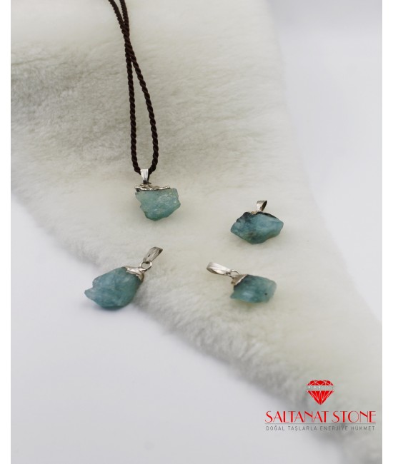 Akuamarin Bayan Kolye - BSR02183BK