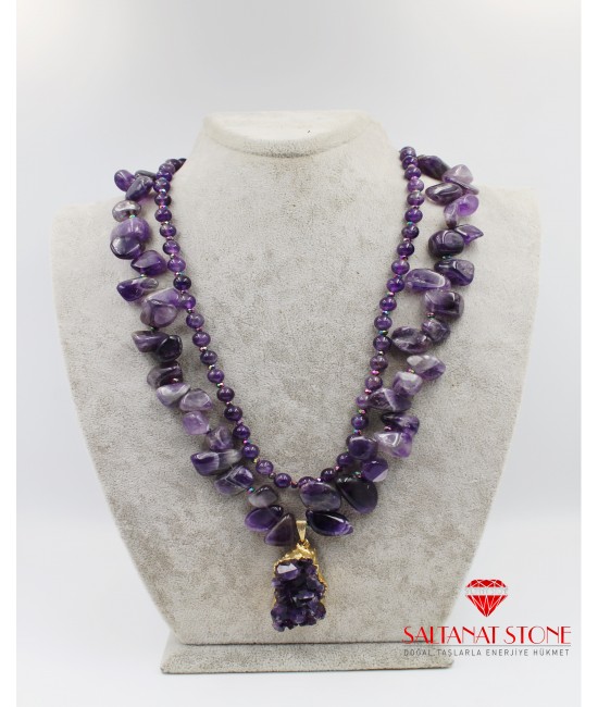 Ametist Bayan Kolye - BSR02051BK