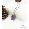 Ametist Taşlı Doğal Parça Kadın Kolye BSR01575KK