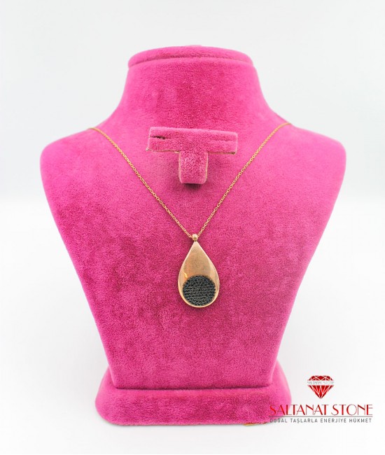 Gümüş Bayan Kolye - BSV01346BK