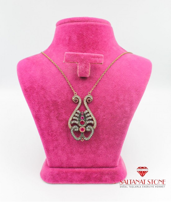 Gümüş Bayan Kolye - BSV01347BK