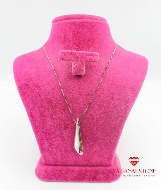 Gümüş Bayan Kolye - BSV01348BK