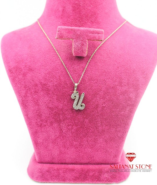 Gümüş Bayan Kolye - BSV01360BK