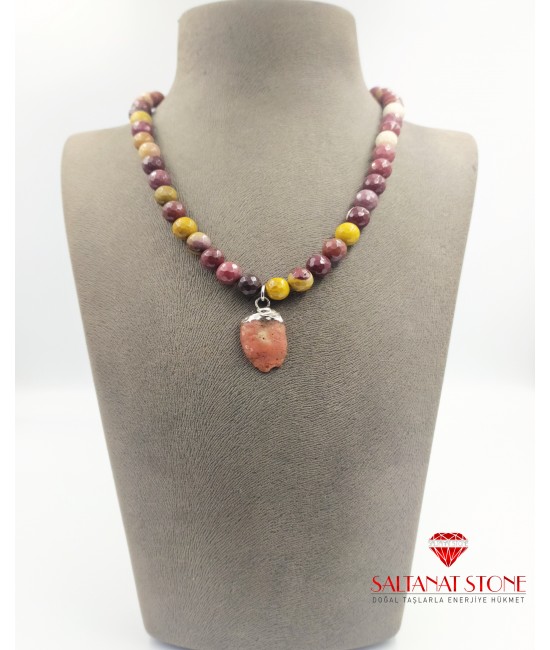 Jasper Taşlı Bayan Kolye - BSR02113BK