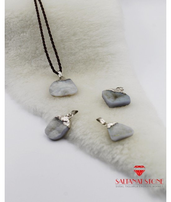 Kalsedon Bayan Kolye - BSR02182BK