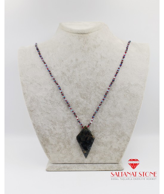 Kyanit Taşlı Bayan Kolye - BSR02084BK