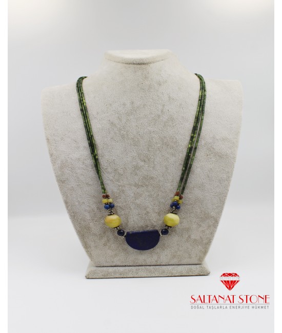 Lapis Uçlu Bayan Kolye - BSR02234BK