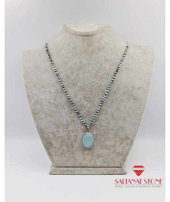 Larimar Bayan Kolye - BSR02135BK