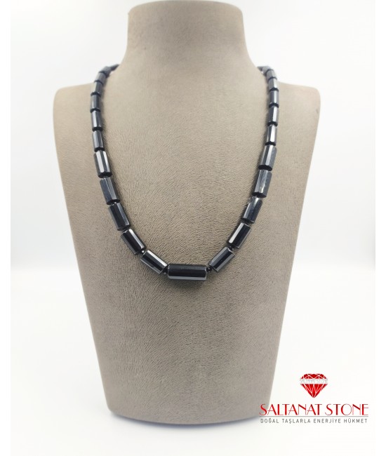 Onyx Taşlı Bayan Kolye - BSR02107BK