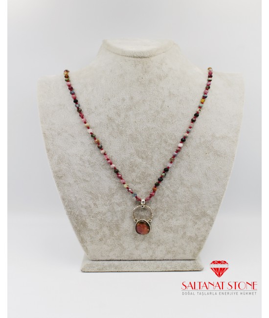 Turmalin Bayan Kolye - BSR02145BK