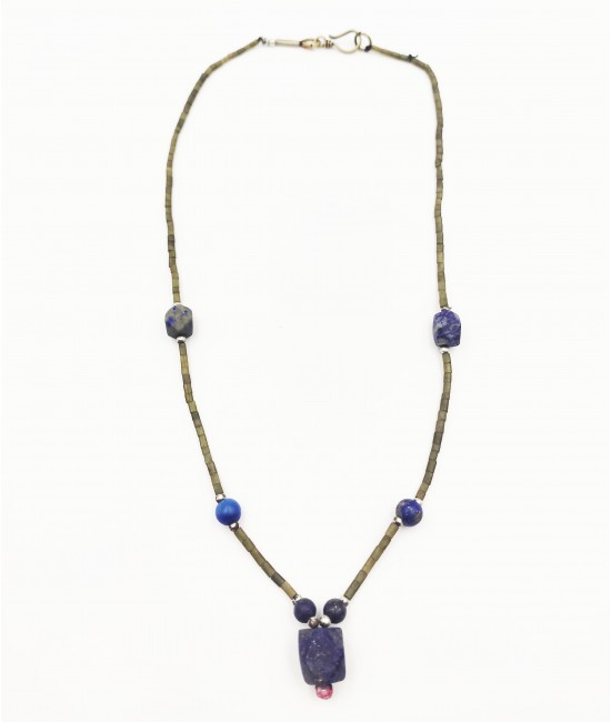 Yeşim ve Lapis Taşlı Bayan Kolye-BSR0025BKY