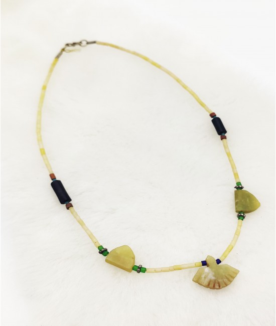 Yeşim ve Lapis Taşlı Bayan Kolye-BSR0028BKY