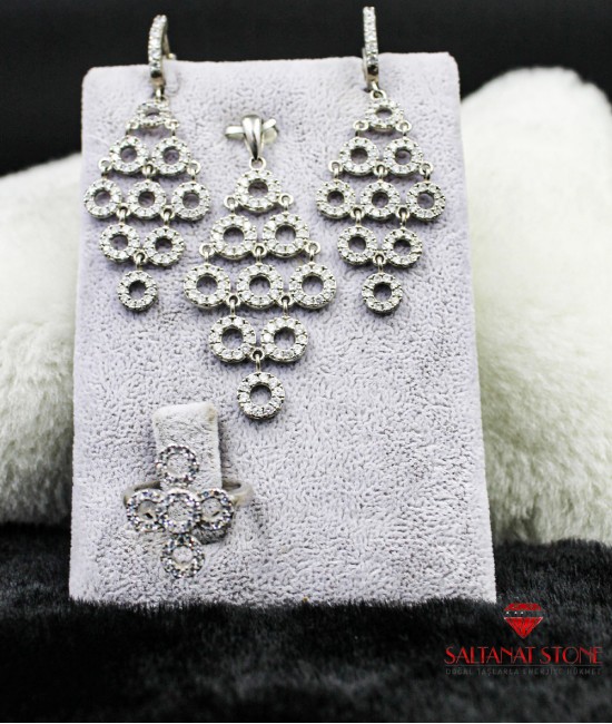 Gümüş Bayan Takı Seti - BSR01151KU