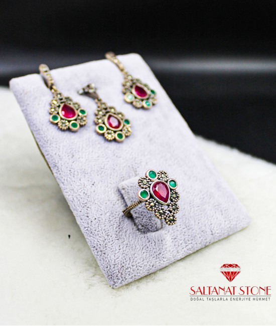 Otantik Gümüş Bayan Takı Seti - BSR01140KU