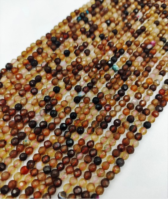 Kahverengi Akik 4mm Faset-BSR00155DT