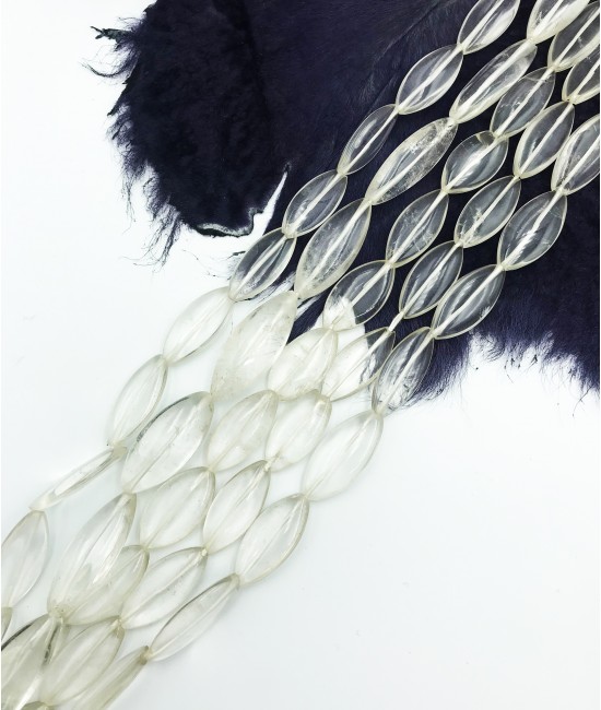 Kuvars Kristal Mekik Kesim Dizi Doğaltaş-BSR00133DY