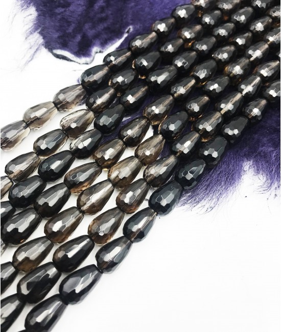 Kuvars Smoky Damla Faset Kesim Dizi Doğaltaş-BSR00110DY