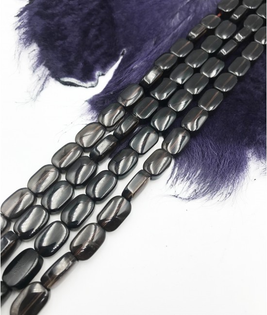 Kuvars Smoky Yassı Oval Kesim Dizi Doğaltaş-BSR00111DY