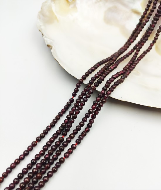 Orjinal El Kesimi Garnet 3mm Faset-BSR00202DT