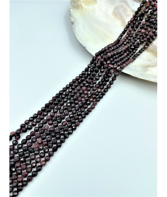 Orjinal El Kesimi Garnet 5mm Faset-BSR00328D