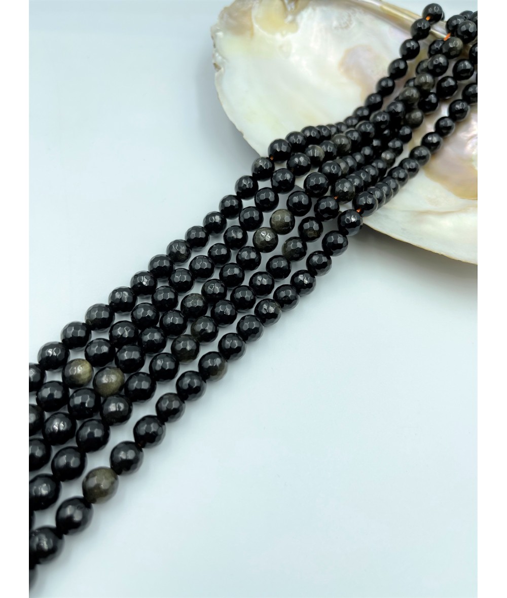 Orjinal Golden Obsidyen 8mm Faset-BSR00295DT Orjinal Golden Obsidyen 8mm Faset-BSR00295DT